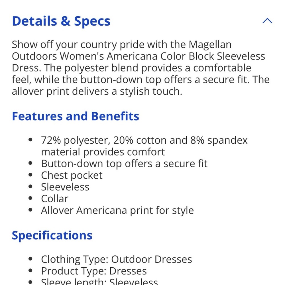 NWT Magellan patriotic Americana dress - Picture 9 of 9